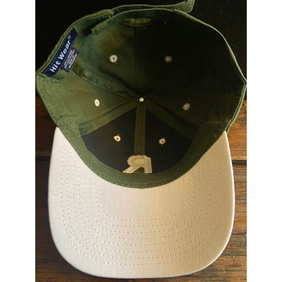 HIT WEAR Green/White 'R' Velcro Back Baseball Cap Unisex sz OS - Picture 7 of 8